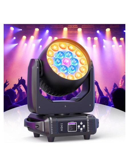 HOLDLAMP Luz de Cabeza Móvil 19x15W RGBW DMX para Eventos
