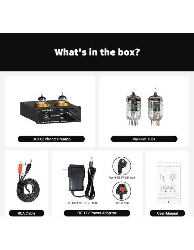 Fosi Audio Preamplificador Phono BOX X2 12V 0.31kg