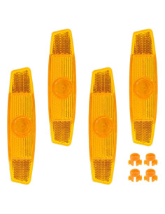 Reflectores de Bicicleta Coufce Amarillos x 4 - Seguridad Nocturna