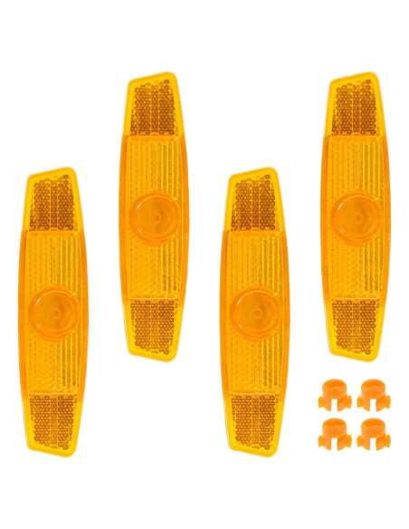 Reflectores de Bicicleta Coufce Amarillos x 4 - Seguridad Nocturna