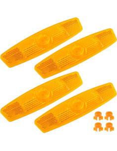 Reflectores de Bicicleta Coufce Amarillos x 4 - Seguridad Nocturna 2