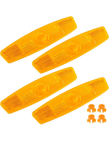 Reflectores de Bicicleta Coufce Amarillos x 4 - Seguridad Nocturna