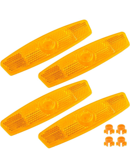 Reflectores de Bicicleta Coufce Amarillos x 4 - Seguridad Nocturna