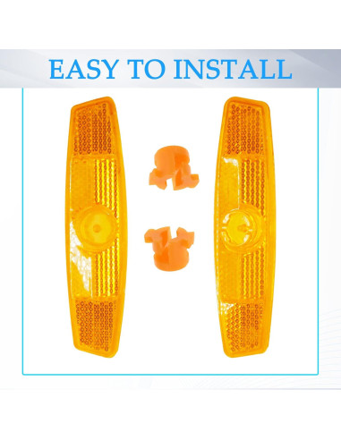 Reflectores de Bicicleta Coufce Amarillos x 4 - Seguridad Nocturna