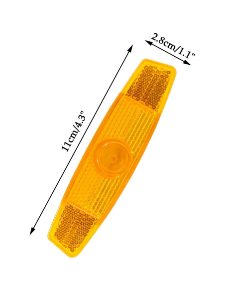 Reflectores de Bicicleta Coufce Amarillos x 4 - Seguridad Nocturna