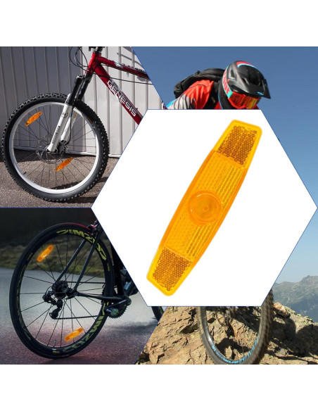 Reflectores de Bicicleta Coufce Amarillos x 4 - Seguridad Nocturna