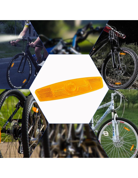 Reflectores de Bicicleta Coufce Amarillos x 4 - Seguridad Nocturna