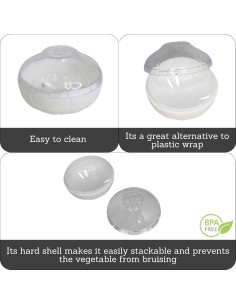 Contenedor para Cebolla y Ajo IMUSA 10.16 cm Blanco con Tapa 2