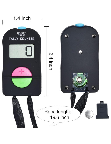 Contador Manual Electrónico VANVENE 2 Pcs, Suma y Resta, 1119