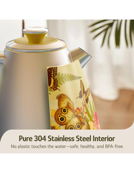 Hervidor Eléctrico Hazel Quinn 1.7L 1200W Acero Inoxidable