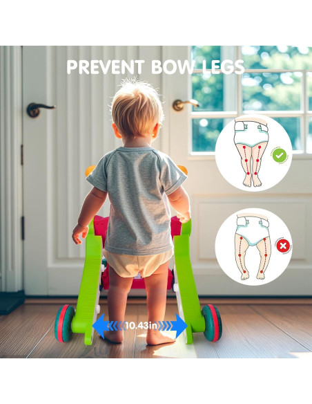 Andador Empujador 5 en 1 SHANTOU Naranja y Rojo para Bebés