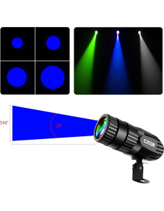 Paquete de 3 luces LED Czgor 15W RGBW para fiestas 2