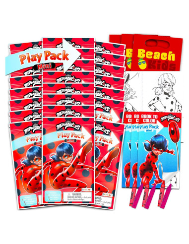 Conjunto de Mini Regalos de Fiesta Miraculous Ladybug 24 Paquetes
