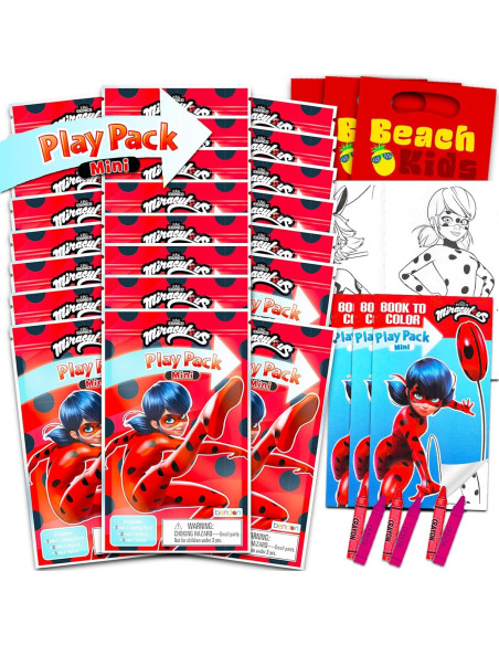 Conjunto de Mini Regalos de Fiesta Miraculous Ladybug 24 Paquetes Conjunto de Mini Regalos de Fiesta Miraculous Ladybug 24 Paquetes