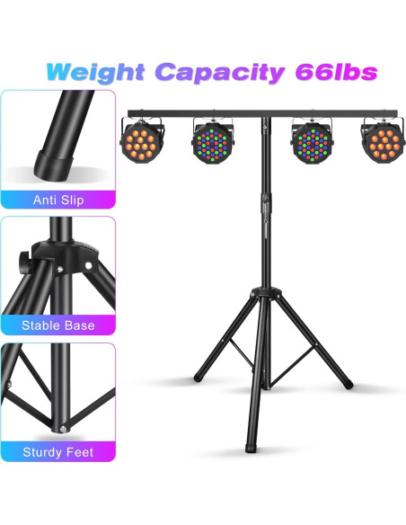 Soporte de Luz U`King Tripode Ajustable 99-178 cm para DJ