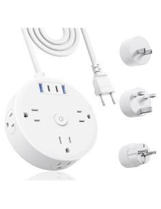 Adaptador de Enchufe de Viaje Yozisital 10 en 1 con USB 5FT