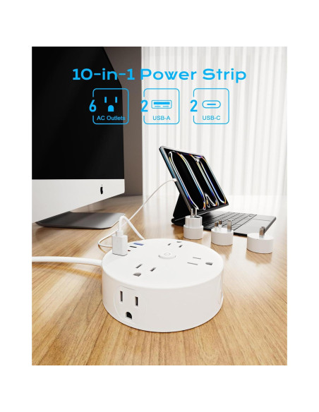 Adaptador de Enchufe de Viaje Yozisital 10 en 1 con USB 5FT