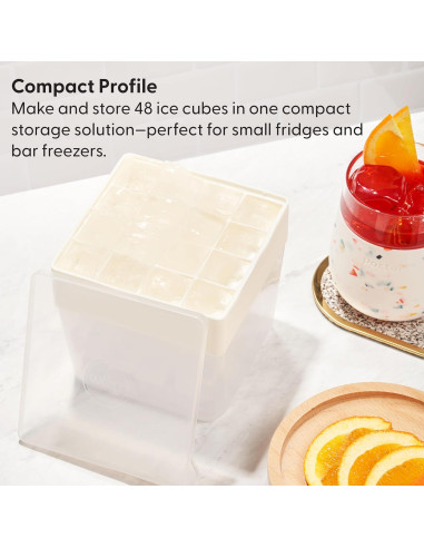 Bandeja de Hielo W&P Mini Ice Box con Tapa - 48 Cubos - Silicona