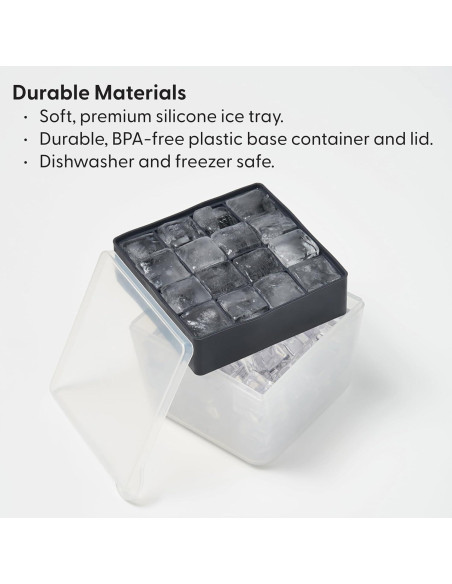 Bandeja de Hielo W&P Mini Ice Box con Tapa - 48 Cubos - Silicona