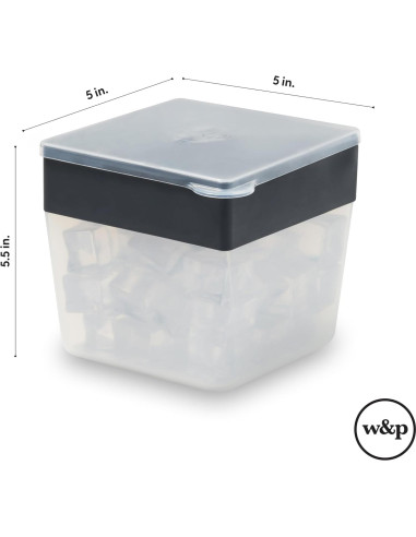 Bandeja de Hielo W&P Mini Ice Box con Tapa - 48 Cubos - Silicona