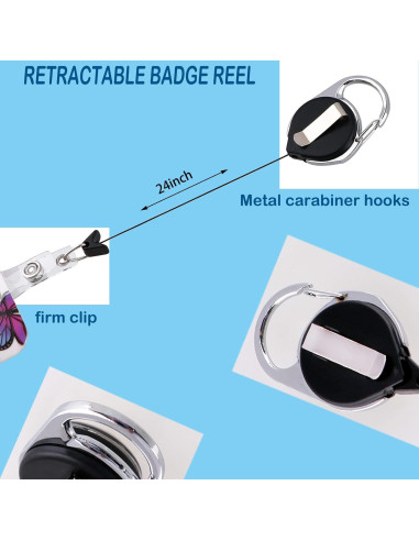 Llavero Motivacional Moxunmo con Funda ID Rosa y Clip Retráctil