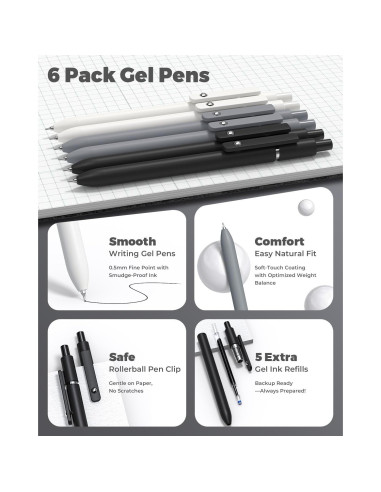 Suministros Escolares Cuatro Dulces 45 PCS Estuche Negro