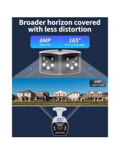 Cámara de Seguridad WiFi SICSOLINK 4K Doble Lente 165 2