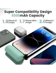 Cargador Portátil 5500mAh Dongguan para iPhone Verde 2