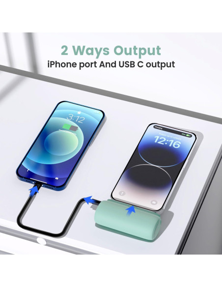 Cargador Portátil 5500mAh Dongguan para iPhone Verde Cargador Portátil 5500mAh Dongguan para iPhone Verde