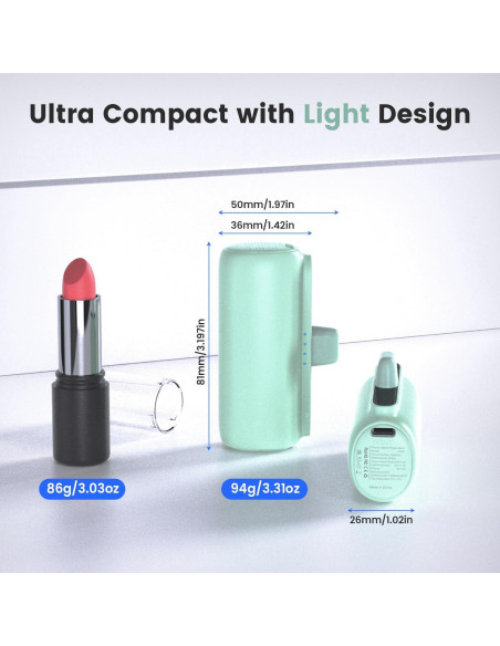 Cargador Portátil 5500mAh Dongguan para iPhone Verde Cargador Portátil 5500mAh Dongguan para iPhone Verde