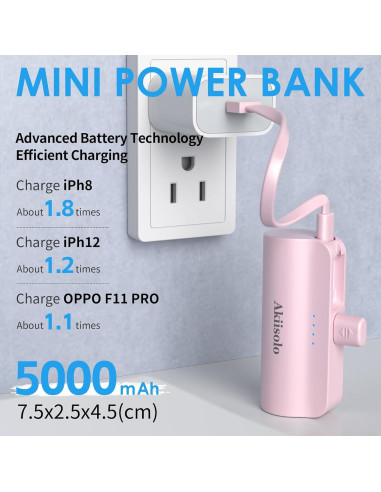 Cargador Portátil Huizhou 5000mAh para iPhone Carga Rápida