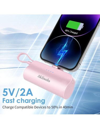 Cargador Portátil Huizhou 5000mAh para iPhone Carga Rápida