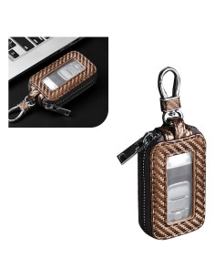 Funda de Llave de Coche Shakas Fibra de Carbono Café