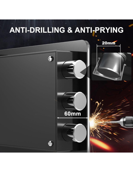 Caja de Seguridad Marcree Biométrica 0.5 Pies con Alarma