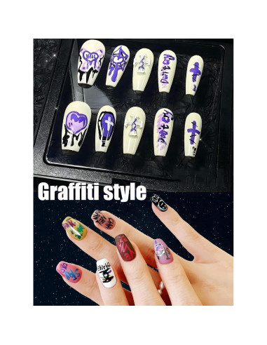 10 Marcadores de Uñas Metálicos Gorvalin Doble Punta 3D