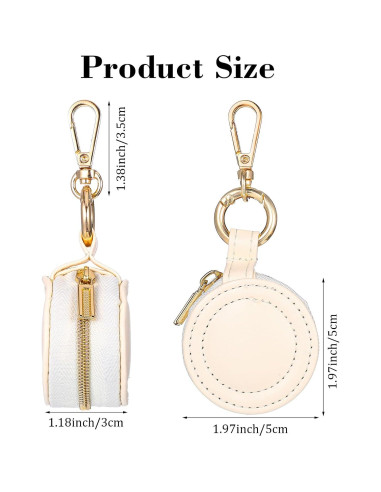 Caja de Joyería de Viaje Mini KFHENSOMR Blanca 11.5x5cm