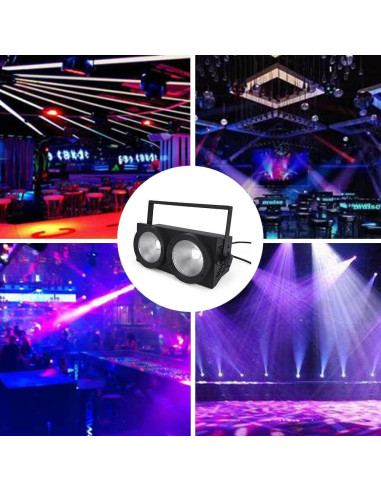 Luces Par COB DJXFLI 2x100W RGBWAuv 6 en 1 para eventos