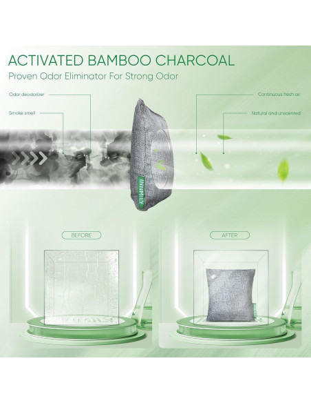 Absorbente de Olores Innmily 4x200g Carbón Activado Natural