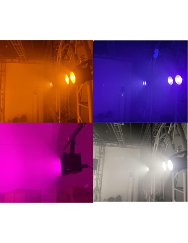 Luces Par COB DJXFLI 2x100W RGBWAuv 6 en 1 para eventos