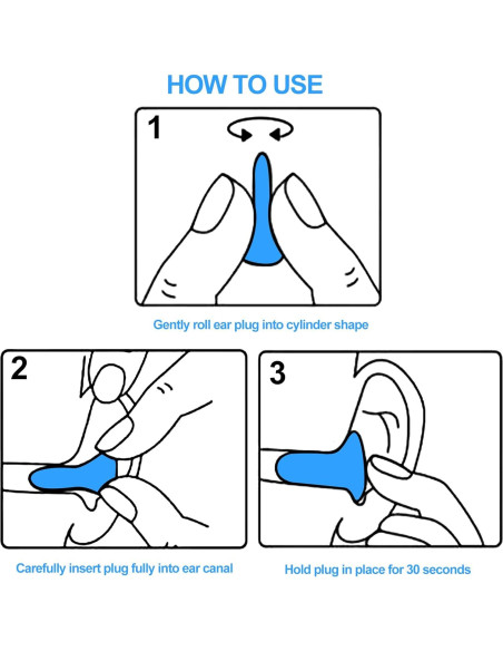 Tapones para oídos Yunaeduo 42 pares rosa con 40 dB