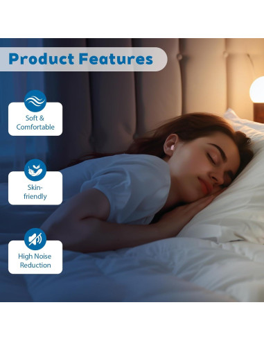 Tapones para oídos Yunaeduo 42 pares rosa con 40 dB