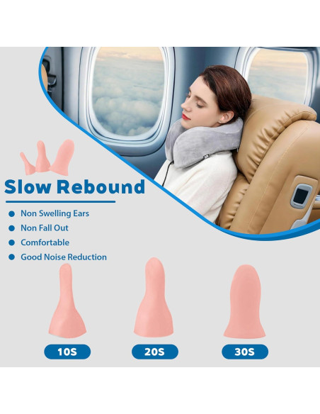 Tapones para oídos Yunaeduo 42 pares rosa con 40 dB