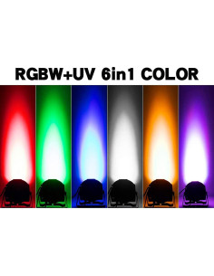 Par Can LED SHEHDS 7x18W RGBWA+UV Control Remoto 2