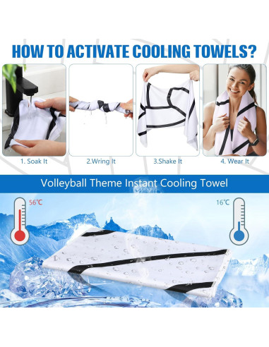 12 Toallas Refrigerantes CraftyDream Microfibra 101.6x30.5cm