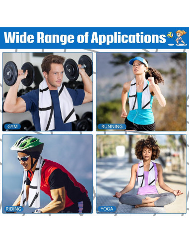 12 Toallas Refrigerantes CraftyDream Microfibra 101.6x30.5cm