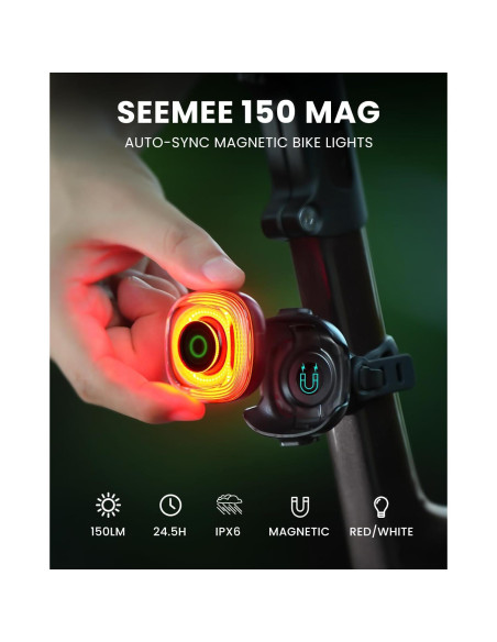 Luces Traseras Magicshine SEEMEE 150 MAG Recargables USB-C Luces Traseras Magicshine SEEMEE 150 MAG Recargables USB-C