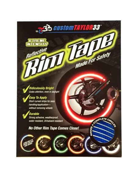 Cinta Reflectante de Llanta customTAYLOR33 Azul 43.18 cm