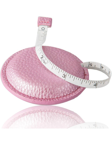 Cinta Métrica Retráctil Z 2 Metros Doble Cara Rosa Brillante