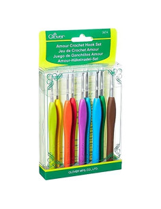 Set de Ganchillos de Crochet Clover 3674 Amour 9 Piezas
