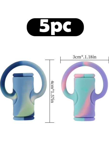 5 Protectores de Cable de Datos Savita de Silicona Coloridos